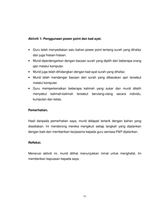 Contoh kajian tindakan pendidikan islam