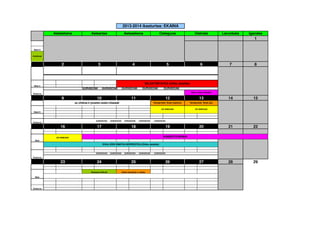 Ostirala Larunbata Igandea
2013-2014 ikasturtea: EKAINA
Astelehena Asteartea Asteazkena Osteguna
Batxi II
Autobusa
1
2 3 4 5 6 7 8
14 15
Batx 2
SELEKTIBITATEA (Ohiko deialdia)
Orokorra
GURASOAK GURASOAK GURASOAK GURASOAK GURASOAK
Batxi 2 Agur Ekitaldia
13129
Orokorra
EZ OHIKOAK
GURASOAK GURASOAK GURASOAK GURASOAK GURASOAK
Batx
Orokorra
GURASOAK GURASOAK GURASOAK GURASOAK GURASOAK
Batxi II
ez ohikoa k presttz<weko klaseak
2216 17 18 19 20 21
27 28 2923 24 25 26
Batx
Ebaluazio Bilerak
Orokorra
Noten banaketa 2. mailan
1110
IKASKETA BIDAIA
Hautaprobak. Notak argitaratu Hautaprobak. Notak jaso
EZ OHIKOAK EZ OHIKOAK
EHUn IZEN EMATEA BERRESTEA (Ohiko deialdia)
 