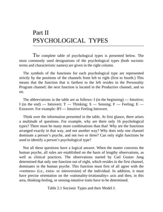 Socionics Subtypes Ekaterina filatova understanding the people around you an introduction ...