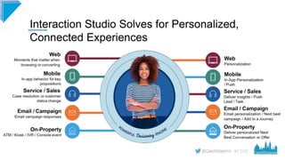 #CD22
Interaction Studio Solves for Personalized,
Connected Experiences
 