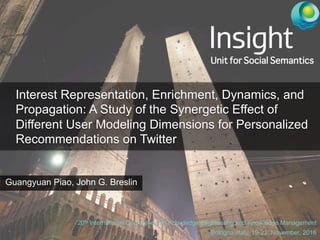 Guangyuan Piao, John G. Breslin
Unit for Social Semantics
20th International Conference on Knowledge Engineering and Knowl...