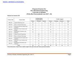 Ekeeda - Biomedical Engineering Syllabus | PDF