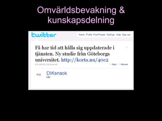 Omvärldsbevakning & kunskapsdelning 