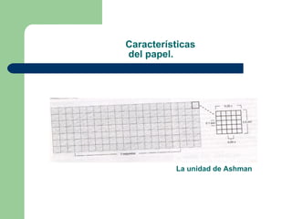Características  del papel.  La unidad de Ashman   