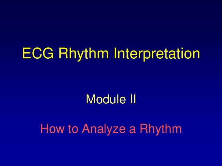 Analyzing a rythm strip 5 steps