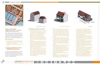 Marina and waterfront plaza                               Buidling height and roofing types                              Street level commercial with awning                                                   Building Mass


     Phase 4 (estimated                                            Commercial Mixed Use Area                                        •	   Rear yard: The building footprint envelope should                into 60’ ‘compartments’ with a distinct change in
     completion time - 10 years :                                  •	   Building Height: Building height in the district should
                                                                                                                                         remain within 80’ of the street right of way. Rear yard          vertical architectural style using different facade
     completion date: 2030)                                                                                                              entry into commercial developments are permitted                 materials, projections, roof changes, colours, etc. No
                                                                        be no less than 2 stories and no higher than 4 stories.
                                                                                                                                         and encouraged. Transformers, planters, etc should               compartment should be less than 30’ of frontage. At
     Phase 4 shifts focus from the south waterfront core to             The 4th floor should be incorporated into the roof
                                                                                                                                         be screened with a wood fence if they occur between              least one door is required for each compartment on
     the north waterfront core. The triangular block of the             design (i.e. the roof eave is no higher than the 4 feet
                                                                                                                                         the parking lot and the back of the building. A shared           Glen Stewart Drive Extension.
     existing strip mall may have begun or may be completed             above the 4th floor finished floor elevation).
                                                                                                                                         service area may be incorporated into the rear parking      •	   Stormwater Management: Roof leaders at the rear of
                                                                   •	   Ground Floor Uses: The ground floor should be
     by this stage. It is estimated that phase 4 will take a                                                                             lot design.                                                      the building should be directed to a covered cistern
                                                                        dedicated to retail type commercial uses only on Glen
     further 10-20 years to complete depending on the scale.                                                                        •	   Awnings: Awnings or overhangs are required to cover              designed to hold the 2 year- 1 hour storm volume. Roof
                                                                        Stewart Drive Extension. The ground floor should be
                                                                                                                                         no less than 50% of the groundfloor facade. Awnings              leaders at the front of the building should be tied into
     Phase 4 Next Steps:                                                dedicated to commercial uses only on St. John Avenue
                                                                                                                                         should have at least 7.5’ of clearance for snow clearing.        the street stormwater system.
                                                                        Extension.
     a.	   Implement the master plan for the north WCA lands.                                                                            Signs are permitted on awnings and under-lighting           •	   Light Pollution Reduction: Building lighting should
                                                                   •	   Ground Floor Openings: Windows and doors should
     b.	   Coordinate the extension of the waterfront trail from                                                                         is encouraged. Awnings should be traditional shed                be designed to minimize light bleed onto sidewalks
                                                                        occupy no less than 60% of the ground floor face area.
           the bridge to Robert Cotton Park.                                                                                             in design. Cotton canvas is preferred over poly-type             or parking areas. ‘Up-lighting’ is not permitted
                                                                   •	   Building Setback: The building setbacks should be no
     c.	   Update the Core Area Vision and Open Space Plan for                                                                           materials.                                                       except during the month of December for Christmas
                                                                        more than 2’ from the street lot line for at least 60% of
           the town.                                                                                                                •	   Patios: No upper storey projecting patios are permitted          decorations. Architectural lighting that is ‘Dark Sky
                                                                        length of the facade. No part of the ground floor facade
                                                                                                                                         facing the fronting street. All patios should be                 Compliant’ is encouraged.
                                                                        should have a setback greater than 8’.
                                                                                                                                         recessed into the building if they are used, with no        •	   LEED-NC: To encourage sustainable building design
     6.	 Design Guidelines for the 		                              •	   Sideyards: Sideyards should not exceed 3’ to the lot
                                                                                                                                         patio extending more than 3’ beyond the facade. Any              in the waterfront core area, Council could consider
     	 Waterfront Core Area                                             line. Street corner lots should not exceed 15’ or be less
                                                                                                                                         patios facing the street should be screened using the            making LEED-NC certified buildings eligible for a
                                                                        than 12’ for both adjacent sideyards. These corner lot
                                                                                                                                         prevalent facade material (brick, shingles, etc.) to at          commercial tax rebate for the first 10 years.
                                                                        sideyards should become publicly accessible alleyways.
     The following design guidelines have been assembled                                                                                 least 36” above the floor elevation.                        •	   Water Use Reduction: Low flow plumbing fixtures and
                                                                        Zero lot development is preferred for all lots other than
     to direct the appropriate form of development in the                                                                           •	   Roof Pitch: Roof pitch should be no less than 8:12               waterless urinals are encouraged in all buildings.
                                                                        corner lots. Any alleyways between buildings (except
     Waterfront Core Area. The guidelines can be broken                                                                                  unless flat.                                                •	   Mechanical or communication appurtenances:
                                                                        corner lot alleyways) should be fenced with an opaque
     down into commercial mixed use guidelines, residential                                                                         •	   Building Mass: The mass of any building on the block             Mechanical or communication appurtenances larger
                                                                        6’ high, high-quality fence.
     guidelines and signage guidelines.                                                                                                  should be ‘pedestrian scaled’. Buildings greater                 than 2 sq.ft. should not be visible from the street
                                                                                                                                         than 60’ of frontage length need to be broken down




30
                                   FINA L R e p o r t • MARCH 2 0 0 7
 