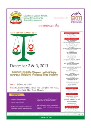 Ekiti Gender Summit 2013