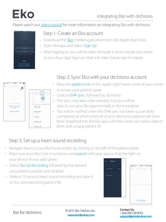 Eko Stethoscope + drchrono Setup Guide