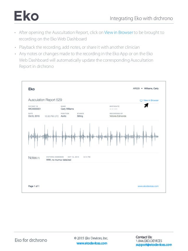 Eko Stethoscope + drchrono Setup Guide