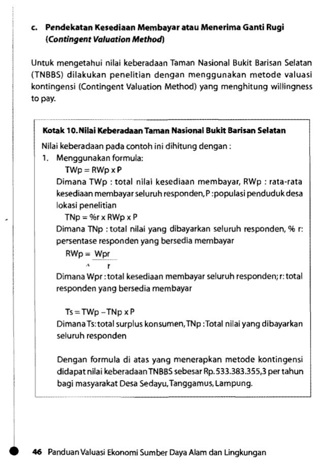 Ekoling3 Valuasi Ekonomi Sda Klh