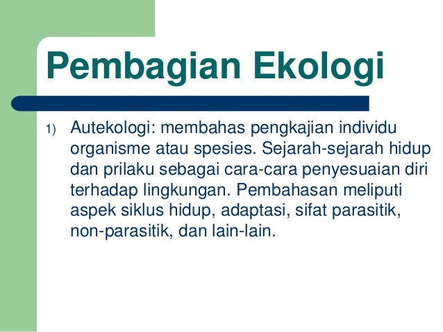 Ekologi