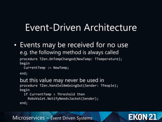 Ekon21 Microservices - Event Driven Design | PDF