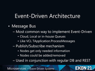 Ekon21 Microservices - Event Driven Design | PDF