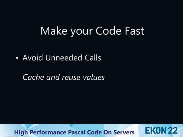 High Performance Object Pascal Code on Servers (at EKON 22) | PPT