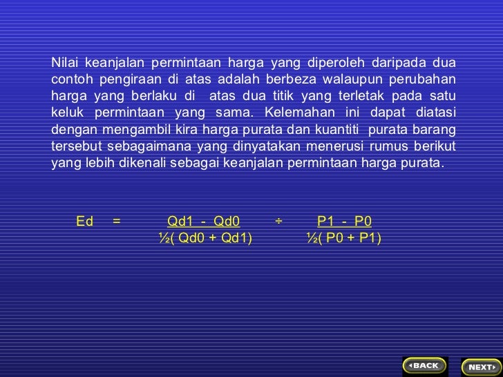 keanjalan permintaan dan penawaran