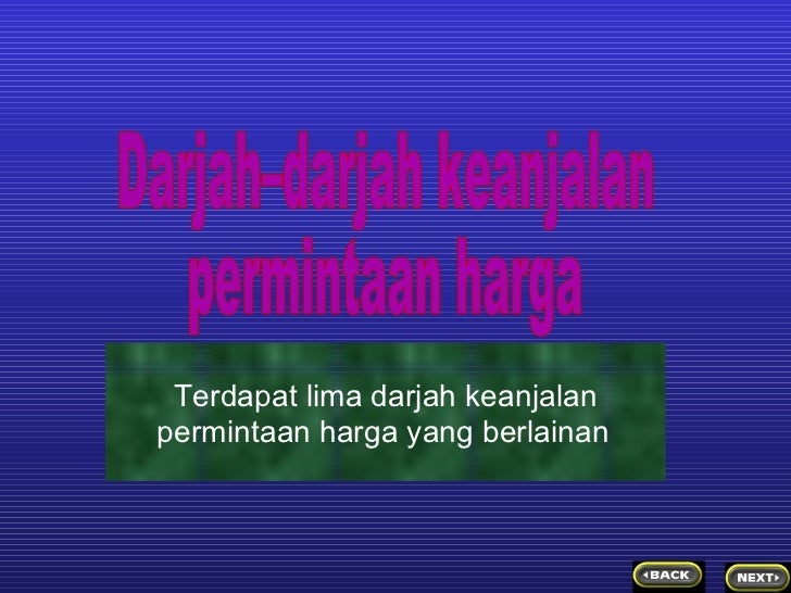 Keanjalan Permintaan Dan Penawaran