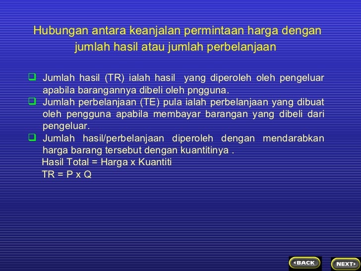 keanjalan permintaan dan penawaran