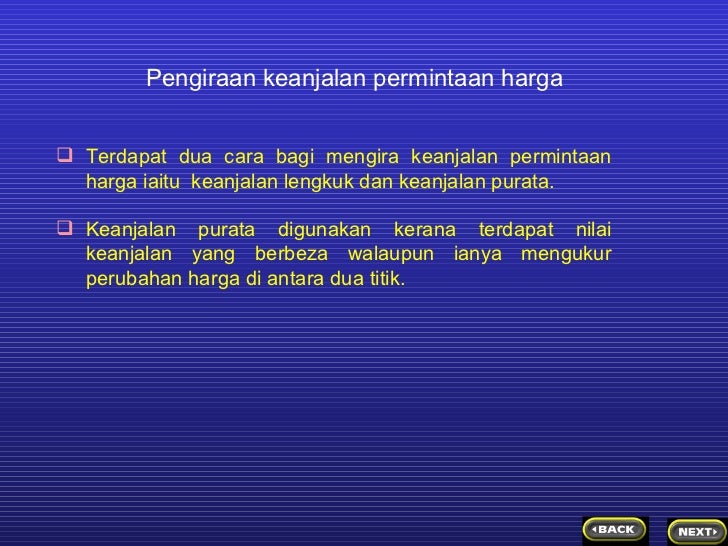 keanjalan permintaan dan penawaran