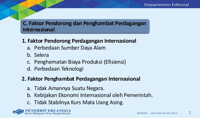 Sebutkan Faktor Pendorong Dan Penghambat Perdagangan Internasional Sebutkan Itu