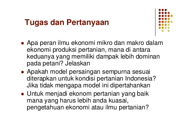 Ekonomi produksi-pertanian