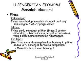 Ekonomi Asas F4 Unit 1 Pengenalan Kepada Ekonomi