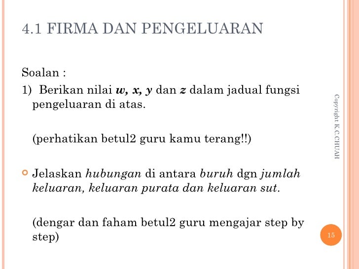 Ekonomi Asas Tingkatan 4 Unit 4 - Firma Sebagai Pengeluar