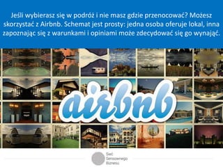 Jeśli wybierasz się w podróż i nie masz gdzie przenocować? Możesz 
skorzystać z Airbnb. Schemat jest prosty: jedna osoba o...