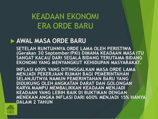 Perekonomian Masa Orde Baru
