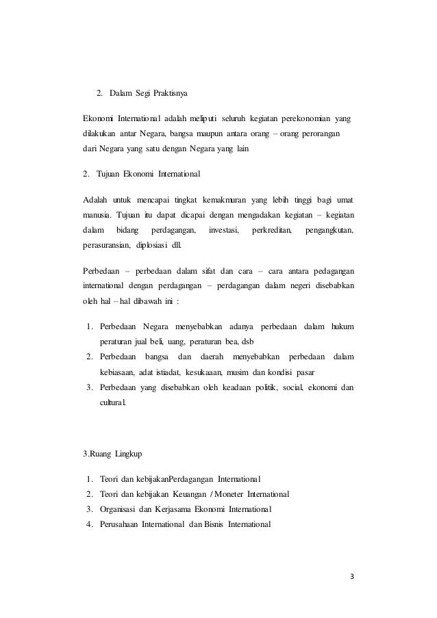Ekonomi Internasional Resume