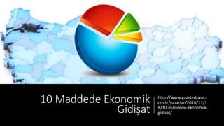 10 Maddede Ekonomik
Gidişat
http://www.gazeteduvar.c
om.tr/yazarlar/2016/11/1
8/10-maddede-ekonomik-
gidisat/
 