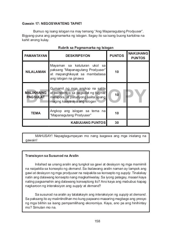 Ekonomiks Learning Module Yunit 2