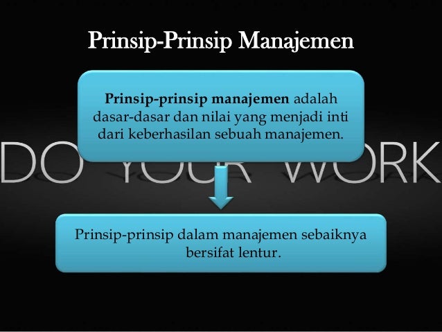 Prinsip dan Fungsi Manajemen