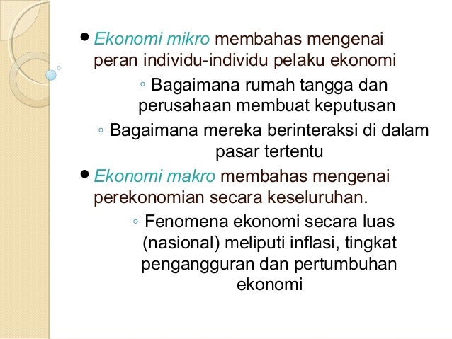 Pengertian Ekonomi Mikro Menurut N G Mankiw