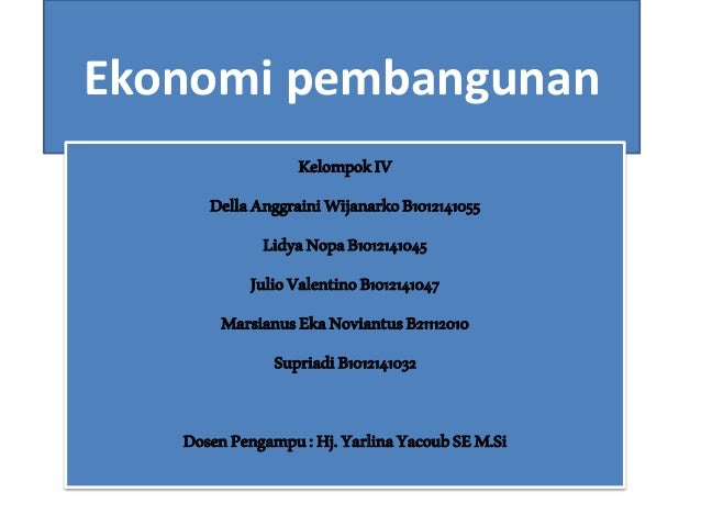 Contoh Strategi Pembangunan Ekonomi