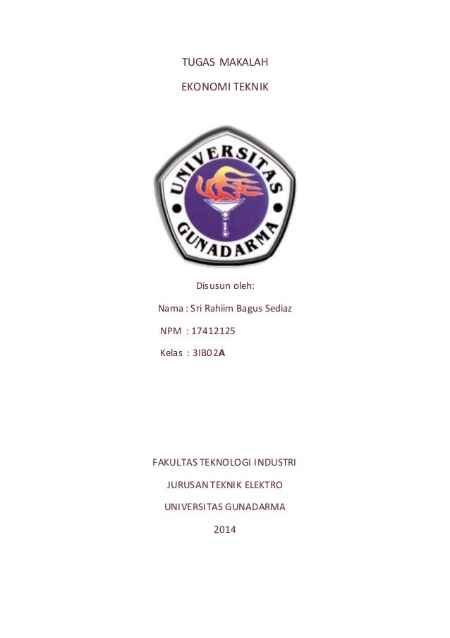 Tugas Ekonomi teknik 2.1