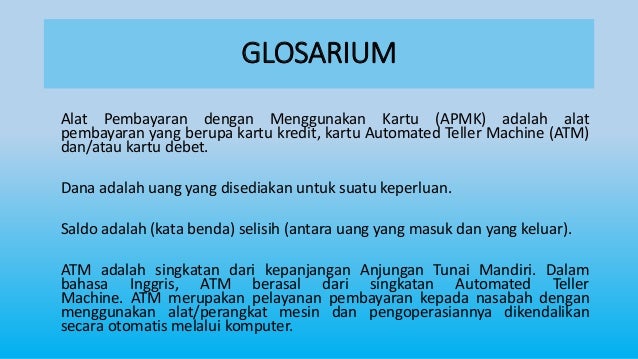 Singkatan Dari Alat Pembayaran Menggunakan Kartu Adalah