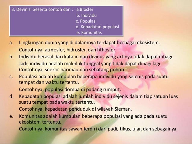 Ekosistem Biologi Makhluk Hidup