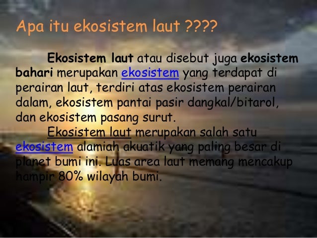 Ekosistem Laut Power Point