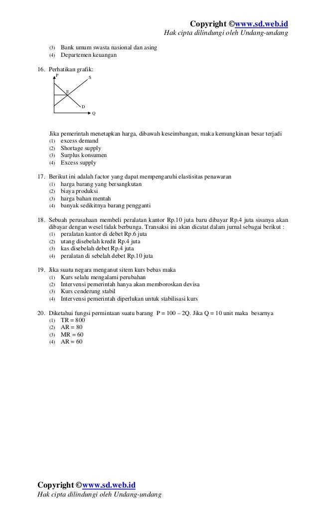Soal Simulasi UN SMA/MA EKONOMI 2012