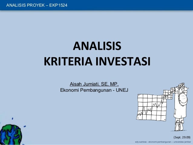 Analisis Kriteria Investasi Analisis Proyek Bab 3