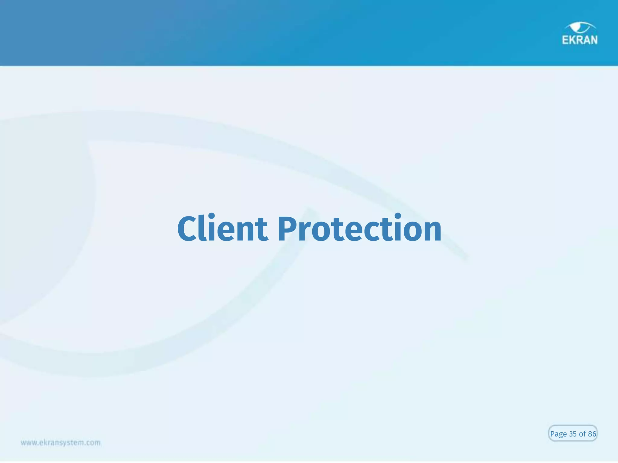 Client Protection
Page 35 of 86
 