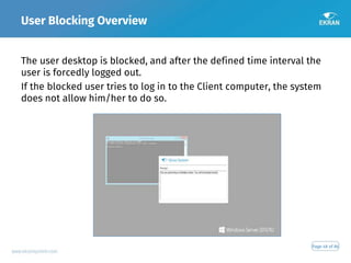 User. Blocking System Ekran system functions v. 5.0 | PPTX
