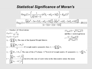Statistical Significance of Moran's
 