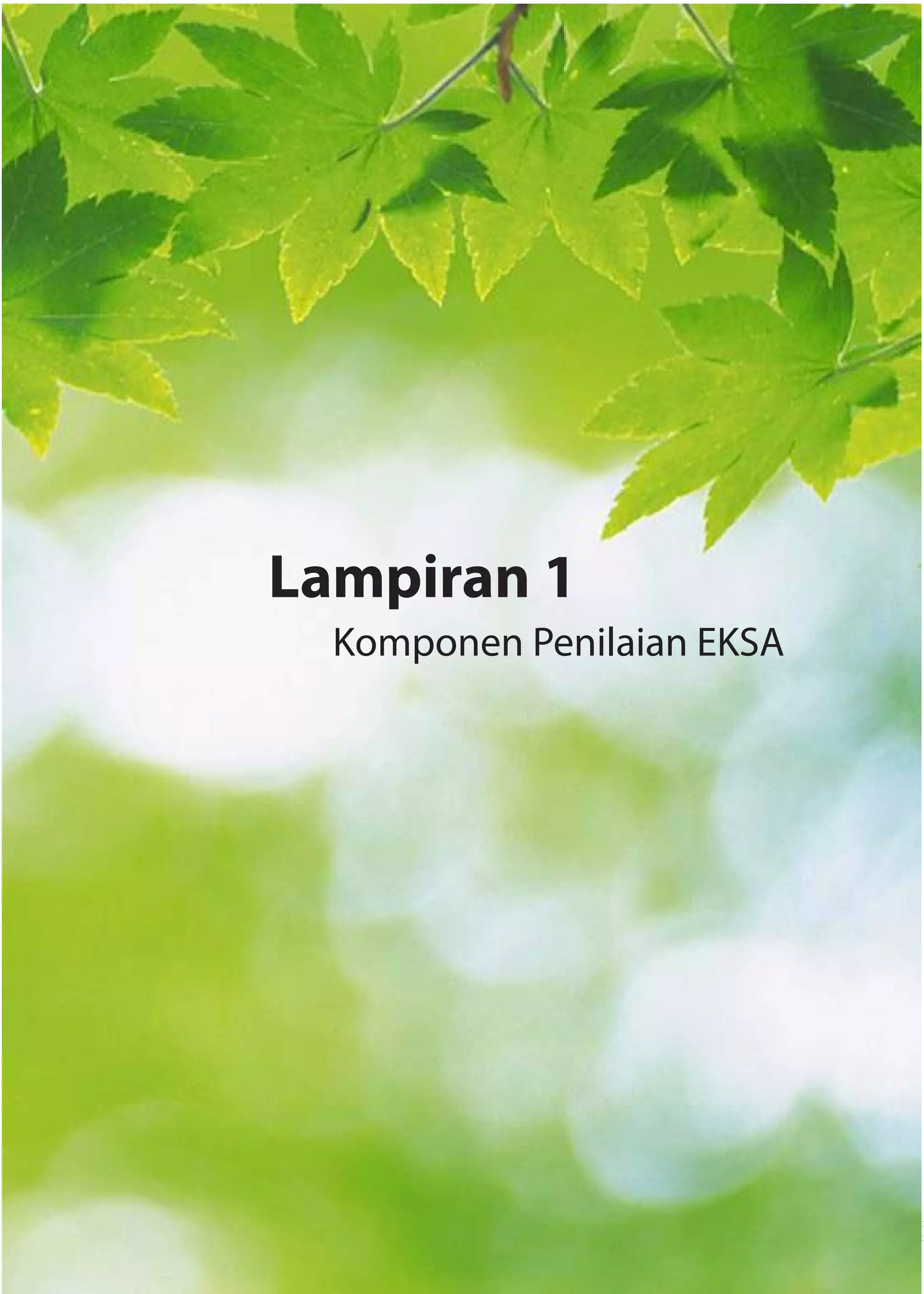 32
Panduan Pelaksanaan
EKOSISTEM KONDUSIF SEKTOR AWAM (EKSA)
Lampiran 1
Komponen Penilaian EKSA
 