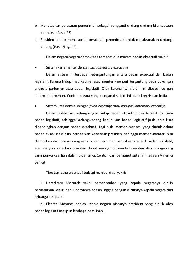 Eksekutif Dalam Uud 1945