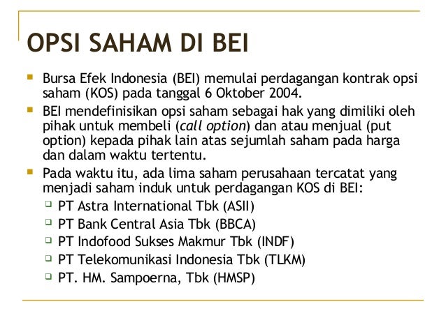 Opsi saham broker interaktif