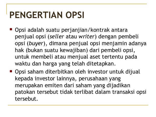 Menjual opsi saham insentif