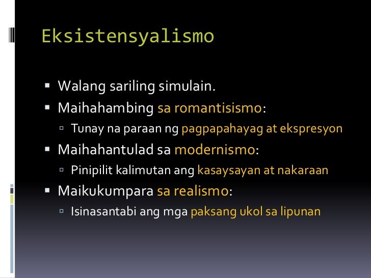 Ano Ang Teoryang Eksistensyalismo Teoryang Realismo Kahulugan At Halimbawa