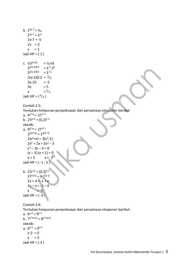 Eksponen dan logaritma