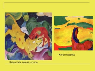 Konj u krajoliku


Krava žuta, zelena, crvena
 